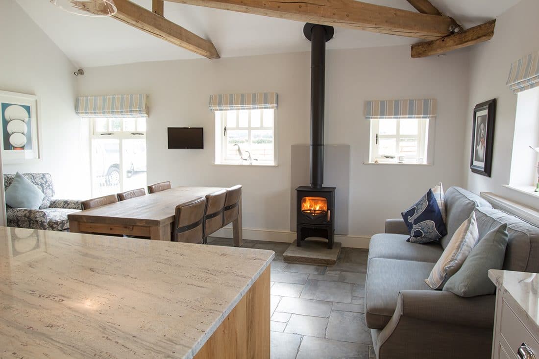 Charnwood Bembridge in barn conversion kitchen Ignite Stoves & Fireplaces