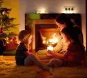 christmas around the fire