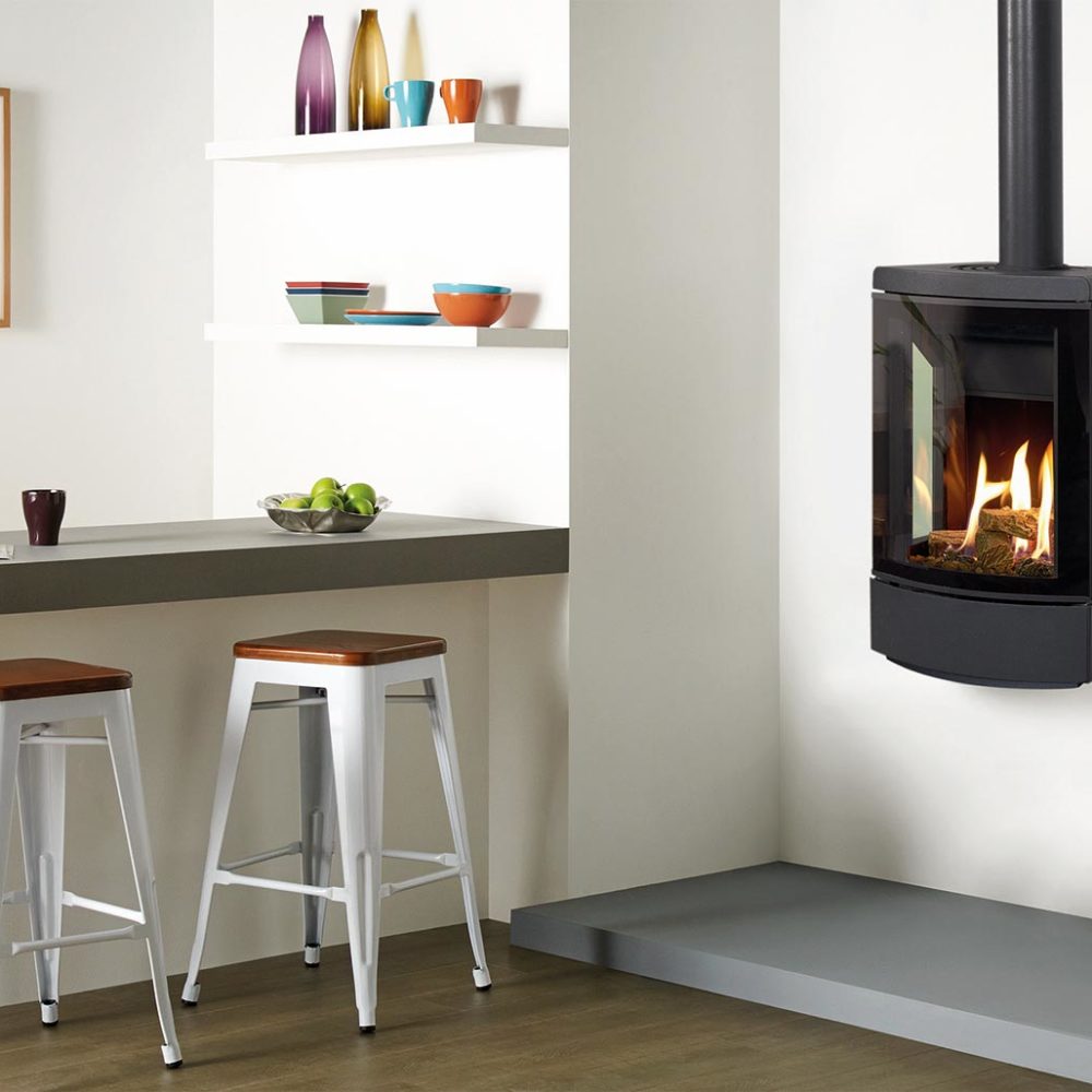 Loft Wall Mounted Gas Stove Ignite Stoves & Fireplaces