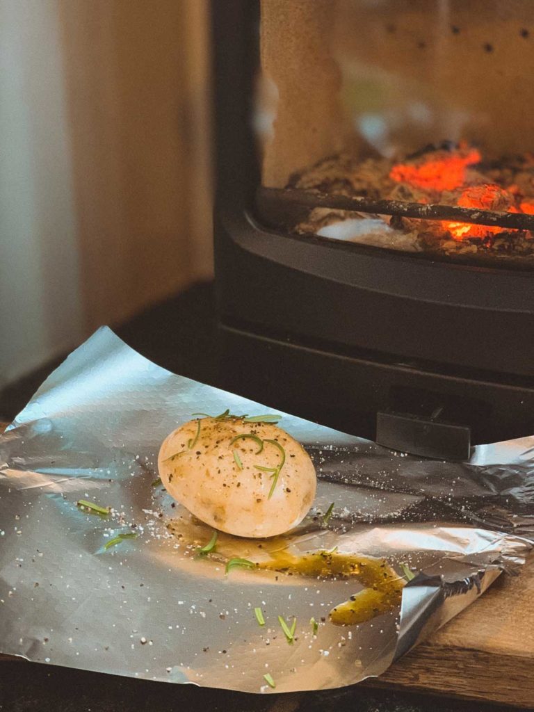 baked potato log burner