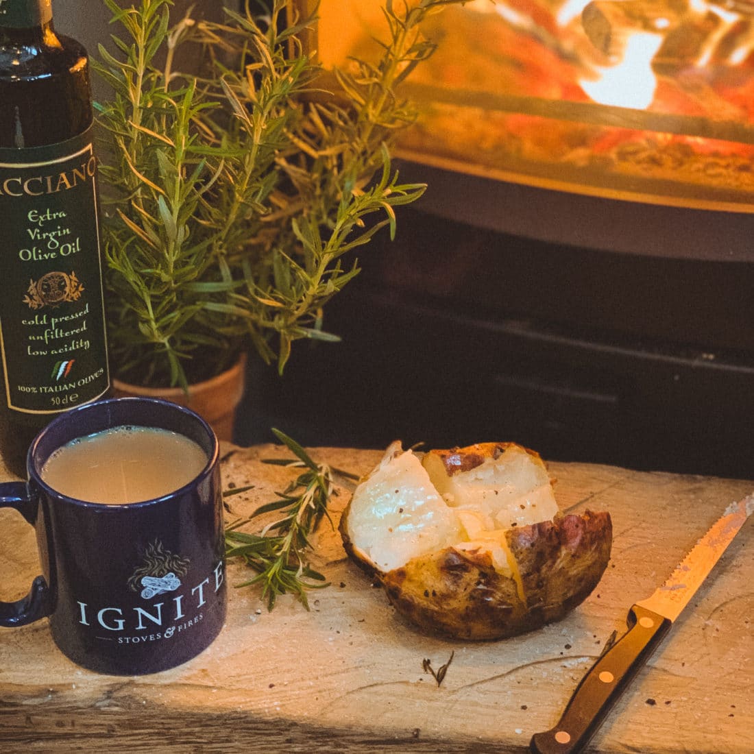 Lets Cook Log Burner Baked Potatoes! Ignite Stoves & Fireplaces
