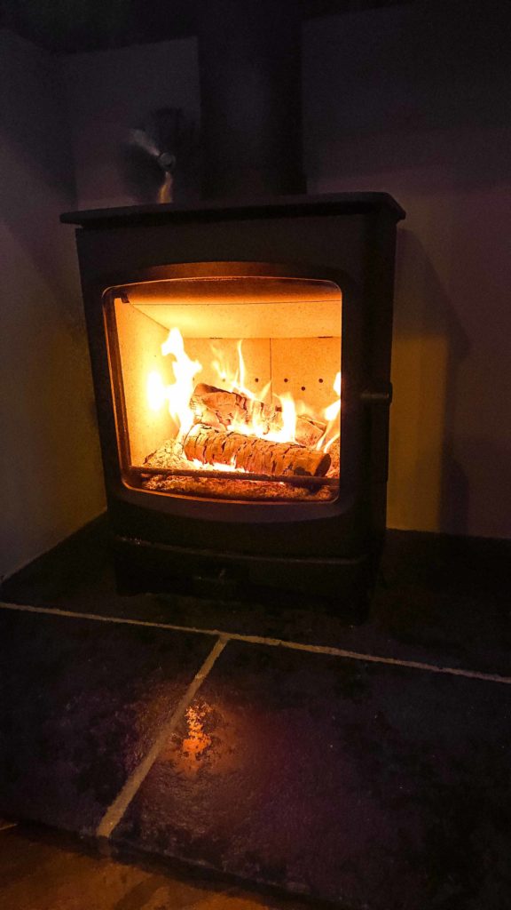 wood burner stove glass cleaning